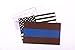 Magnet Me Up Thin Blue Line and Thin Blue Line American Flag Magnet Decal, 3x5 Inches, 2 Pack, Weatherproof UV Printed Vinyl, Heavy Duty Automotive Magnet for Car, Truck, SUV, Crafted in USA