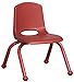 ECR4Kids School Stack Chair with Matching Powder Coated Legs/Ball Glides (6-Pack), 10-Inch, Assorted Colors