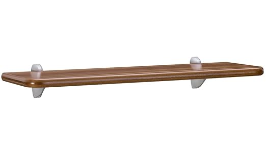 REGALRAUM Wandregal CRAFT+SCOOP | 80x20 cm - Nussbaum/silber