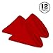 Gee Di Moda Cloth Napkins - 17 x 17 Inch Red Solid Washable Polyester Dinner Napkins - Set of 12 Napkins with Hemmed Edges - Great for Weddings, Parties, Holiday Dinner & More