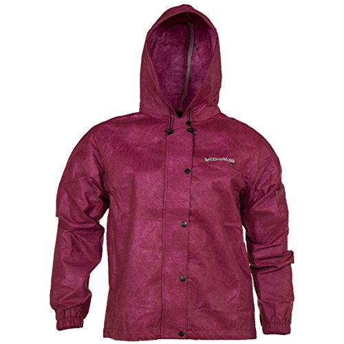 COMPASS ST13280-1041-XX Sporttek T50 Womens Rain Suit, Black/Cherry, XX-Large