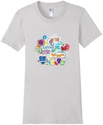 Women's Loves to jiggle and wiggle Large Silver