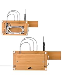 Estación de carga para Apple reloj, iPhone, AIRPOD Apple Watch Soporte de carga Dock de carga de Airpods madera de bambú estación de carga con 3 USB puertos de alimentación por zeroelec, Bambú