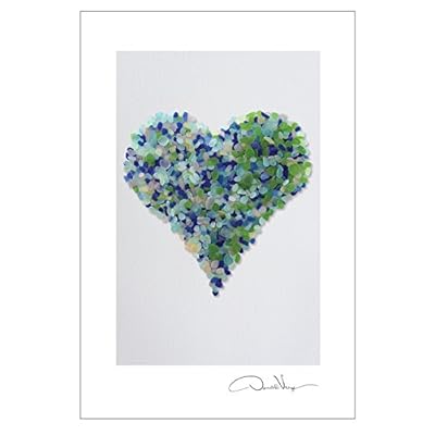 Sea Glass Hearts Postcard Variety Pack. Number 1 in the Series. 4x6, 2 of Each. Best for Birthday Cards, Thank You Notes… 41jmEm0hbfL