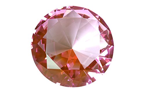 Tripact 100mm Pink Crystal Diamond Jewel Paperweight 4 Inch