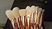 DE'LANCI Makeup Brushes 8Pcs Rose Golden Contour Brush Kit Synthetic Cosmetic Brush Set Pro Powder Concealer Foundation Eyeshadow Make Up Brush Tools with Gift Box