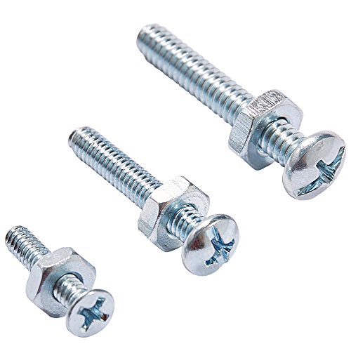 T.K.excellent Phillips Flat Head Machine Screws and Nuts,Wood Screws,Self Tapping Screws Assortment Kit,180 Pieces - Thumbnail 4