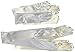 Girls Long Satin Gloves by Tip Top - Long Child Size Girls Formal Gloves - Bridal Flower Girl or Pageant - Ivory, Size L (8-12)