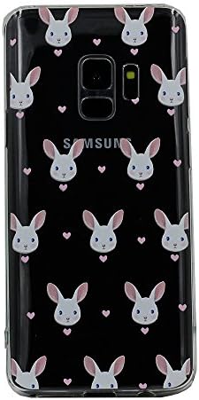Samsung Galaxy S9 Case Crystal Clear Transparent Soft TPU Bumper Anti-scratch Cute Soft Skin Silicone Protective Cover for Samsung Galaxy S9 5.8" (2018) (rabbits)
