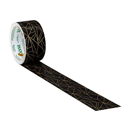 Duck Brand 241794 Printed Duct Tape, 1.88 in. x 10 yds. , Gold Geometric