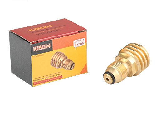 KIBOW Universal Propane Tank Adapter for Old P.O.L Style to New Style/100% Solid Brass
