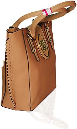 Leather Outwear Susen Women Top Handle Satchel Handbags Tote Purse (Brown)