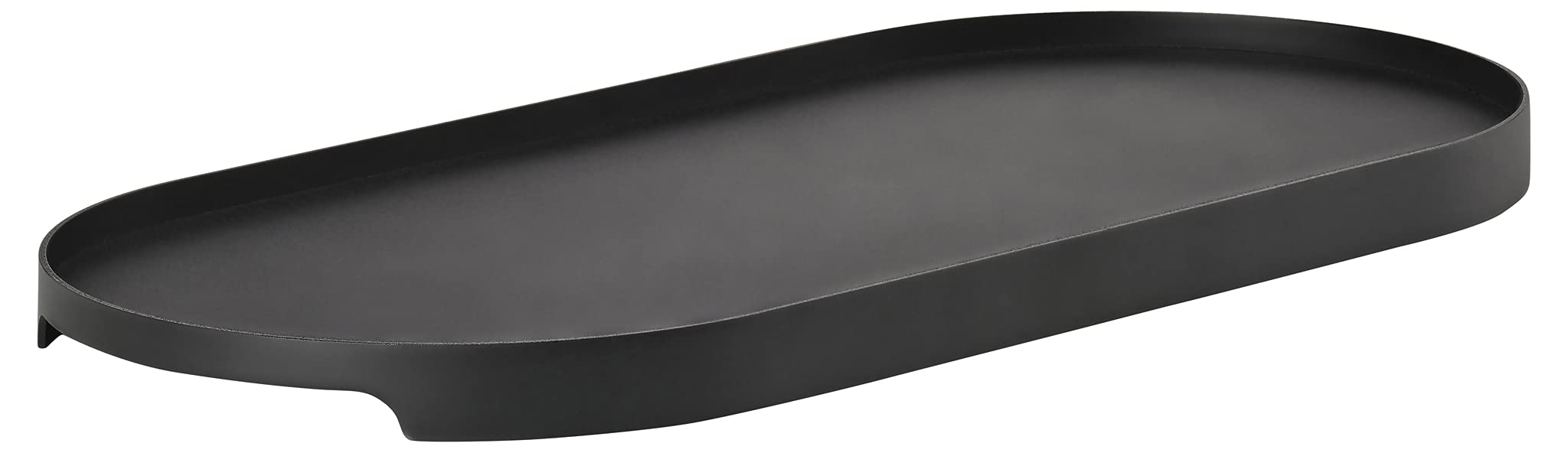 Zone Denmark - Oval tray - in powder-coated steel - 35 x 16 x 1.8 cm - Elegant multifunctional accessory for serving, decorating and organizing - ideal for kitchen, bathroom or living room - black