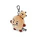 BT21 Lying SHOOKY Character Soft Plush Stuffed Animal Keychain Key Ring Bag Charm, Brown
