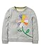 Fiream Girls Cotton Crewneck Cute Embroidery Sweatshirts(120Grey,4T)