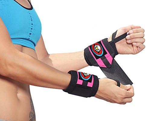 Weightlifting Wrist Wraps + FREE Padded Lifting Straps. Reduce Injury With Adjustable Wrist Brace Supports ideal for Men & Women-Crossfit-Powerlifting-Home Gym Weight lifting Workouts. 1 Year Warranty