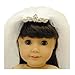 Pink Butterfly Closet Doll Clothes - White Bridal and Communion Dress fits American Girl Dolls, Madame Alexander and Other 18