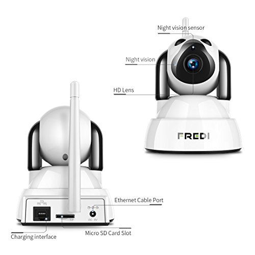 FREDI Baby Monitor,Pet Camera- Wireless Security Camera with Night Vision/Two Way Audio/PTZ/Motion Detection,2.4G WiFi IP Camera Indoor Surveillance Camera for Nanny/Pet/Dog Camera with Phone APP