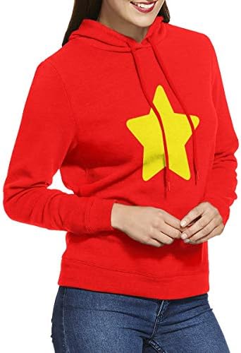 Womens Hoodie, Steven Universe Star Cosplay Casual Long Sleeve Hoodie Adjustable Drawstring Hooded