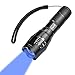 Zoomable Blue Light LED Flashlight, CrazyFire 1000 Lumens High Power Handheld LED Lantern Torch with 5 Modes Switch Function For Hiking Hunting Boating Fishing Home Using Outdoor Activities