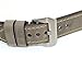 Gray 24mm Genuine Leather Wristwatch Watch Band Oil Tan Vintage Watchband for Men with Stainless Buckle