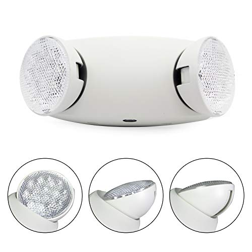 Ainfox 6Pack Emergency Exit Light, Dual Head with Battery - Thumbnail 6