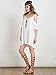 Persun Women Cold Shoulder Lace Trumpet Sleeve Spaghetti Strap Dress Tops