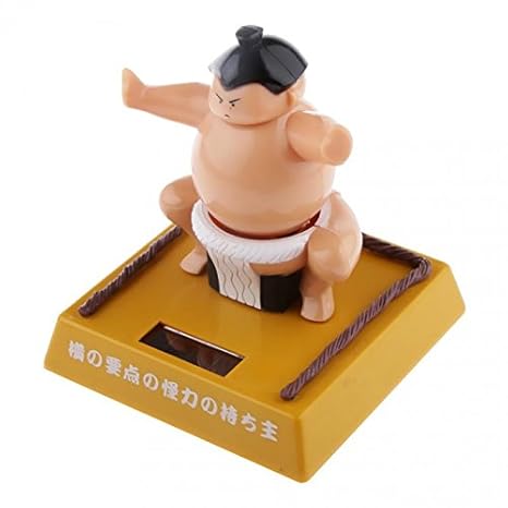 Sharplace Solarbetrieben Tanzende Wackelfigur Solarfigur Solar Dekofigur für Auto Büro Tisch Dekoration - Japanischen Sumo Wr