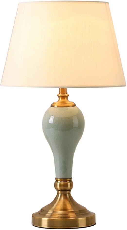 yxx max lampara mesa lampara de escritorio estilo americano de ceramica dimmer switch lamparas de mesa sala de estar decoracion tela sombra