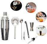 FUUHOMDY Cocktail Shaker Set 6 Pieces 750ml Stainless Steel 304 Bar Tools Gift view 5