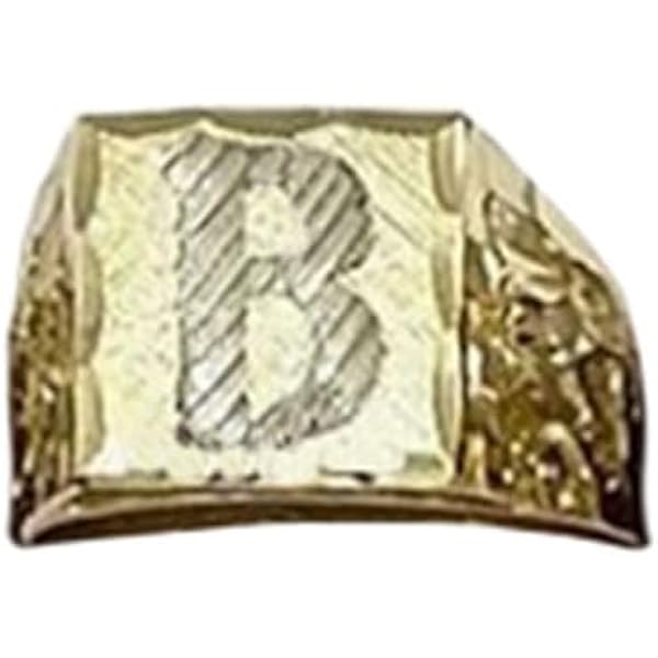 BABYL  ゴールドアナログ choebokdol Nugget Style Initial Letter Ring, A-Z, 18K Gold