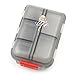 Bidear Travel Pill Case Medicine Organizer Box for Purse Portable Compact Vitamin Container Small Pill Holder for Pocket 7 Day Weekly Medication Dispenser Supplements Sorter (Gray, 10 Compartments)