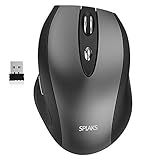 Splaks Wireless Mouse, 2.4Ghz Wireless Mice Portable Office Mouse 3 Adjustable DPI with Nano USB Receiver for Computer, Laptop, MacBook