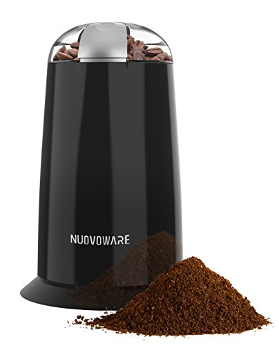 Nuovoware Coffee Grinder, Automatic Premium Electric Spice & Coffee Grinder with Stainless Steel Bla Nuovoware Coffee Grinder, Automatic Premium Electric Spice & Coffee Grinder with Stainless Steel Bla