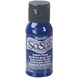 DecoArt DSS42-26 SoSoft Fabric Acrylics Paint, 1-Ounce, Primary Blue