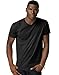 Hanes Men's Cotton Nano V-Neck T-Shirt,Vintage Black,Large