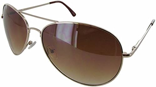 Fashion Eyewear J0893 Aviator Style Sunglasses, Gold/Fade Brown