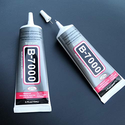 Dermanony 2 pcs Glue Multipurpose Adhesive Jewelry Rhinestone Crafts Glue with Needle Waterproof Glue Jewelry Accessory White