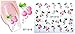 DaLin 5 Packs 3D Flower Design Nail Art Sticker Decal Tattoos Nail Decoration