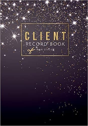 Client Record Book Hair Stylist Professional Business With A Z