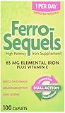 Ferro-Sequels High Potency Iron Supplement caplets, 100-Count (Pack of 2)