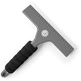 Squeegee for Shower, Window and Car Glass - 2 Extra Silicone Replacement Blades - Foam Handle - Color Gray