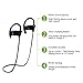 i-SUPERSIM Wireless Bluetooth Sport Stereo Headphones, Sweat-Proof Noise Reduction, Bluetooth V4.0 Headset, High-fidelity Stereo Music, Ergonomic Design for Smartphones - Black