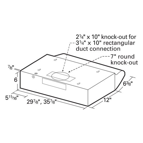 Air King DS1303 Designer Series 30Inch Under Range Hood, White