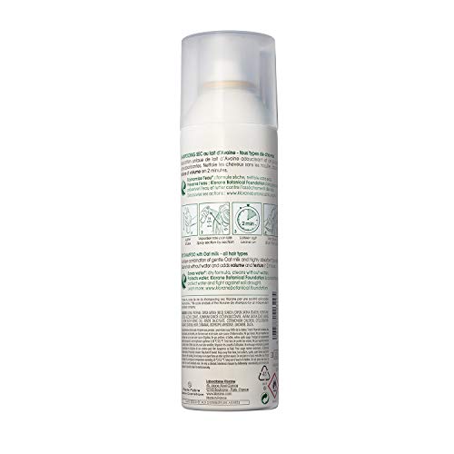 Klorane Dry Shampoo with Oat Milk, Ultra-Gentle, All Hair Types, No White Residue, Paraben & Sulfate-Free, Jumbo Size, 5.4 oz.