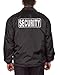 Security Windbreaker Jacket Black Flannel Lined (XL)