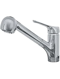Franke FFPS20080 Vesta Single Handle Pull-Out Kitchen Faucet, Satin Nickel