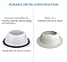 TORCHSTAR 12 Pack 6 Inch Recessed Can Light Trim with White Metal Step Baffle, for 6 inch Recessed Can, Detachable Iron Ring Included, Fit Halo/Juno Remodel Recessed Housing, Line Voltage Available
