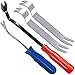 Auto Trim Removal Tools Kit Set of 4 pcs, SourceTon Car Panel Dash Radio Removal Installer Stainless Steel Pry Tools Kit, Fastener Remover Pry Bar Scraper for Door Trim Molding Dash Panel