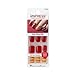 Kiss Products Impress Gel Nails with Sporty Accents, Unity, Red Striped